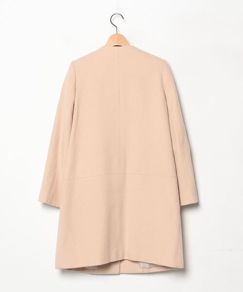 「Debut de Fiore」 ノーカラーコート 38 ベージュ レディース_画像2