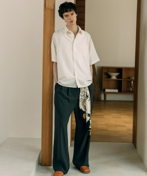 【LURAKU】Half Sleeve 半袖クラシックシャツ 完全完売品 セール】【LURAKU】Half Sleeve Classic Collar Shirt / 半袖