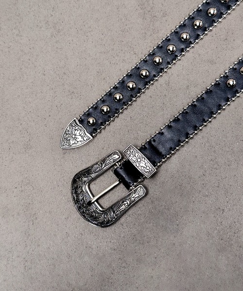 CALIFORNIA OUTFITTERS ベルト 5A18 ブラックレザー スリムベルト