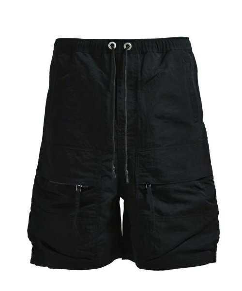 ハーフパンツ パンツ 「BREATH」NEWRICH BIG CARGO SHORTS / ナイロンブラック 「BR2 メンズ