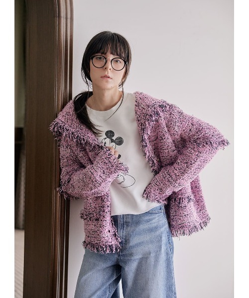 COEL（コエル） ツイードジャケット FREE ピンク レディース