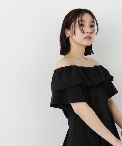 「NATURAL BEAUTY BASIC」 半袖ブラウス SMALL ブラック レディース