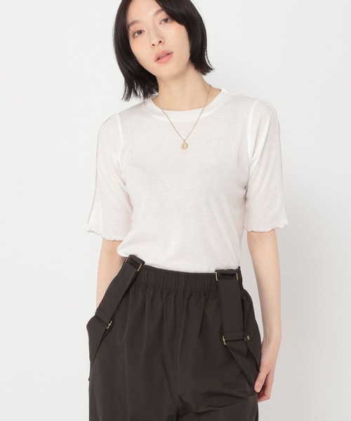 tシャツ 「daily CLIP」ラグランフリルカットソー レディース studio CLIP tシャツ 「daily CLIP」リブ5分袖メロウTシャツ