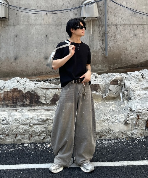 Wide Denim Pants ワイドデニム　バギー　avandress ADAMASTE ジーンズ 「ADAMASTE SELECT」baggy paint denim pants