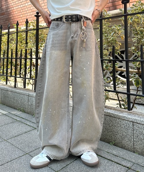 Wide Denim Pants ワイドデニム　バギー　avandress ADAMASTE ジーンズ 「ADAMASTE SELECT」baggy paint denim pants