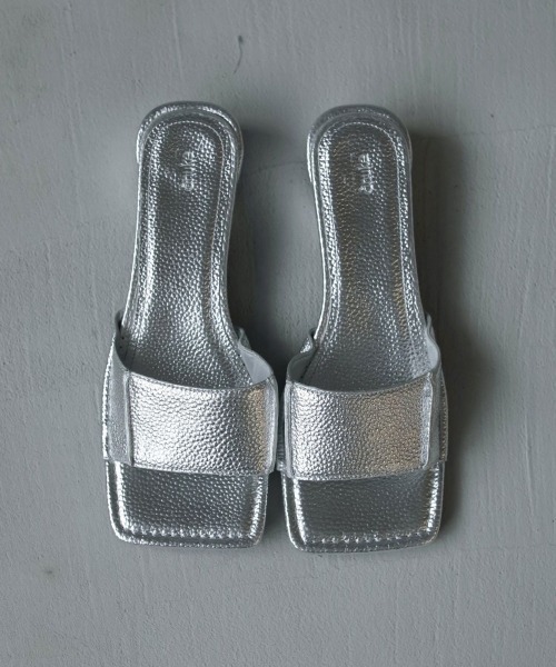 Square Ecoleather Sandals スクエアエコレザーサンダル ànuke - Square Ecoleather Sandals / スクエアエコレザー