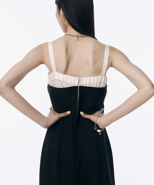 jose moon  ベアトップワンピ JOSE MOON ワンピース LINE STONE CAMIDRESS/ラインストーン