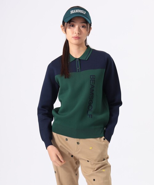【kei2370‼️】【美品】BEAMT Golf ビームスゴルフ　セーター BEAMS GOLF（ビームス ゴルフ） 2023年モデル ニットセーター オレンジ