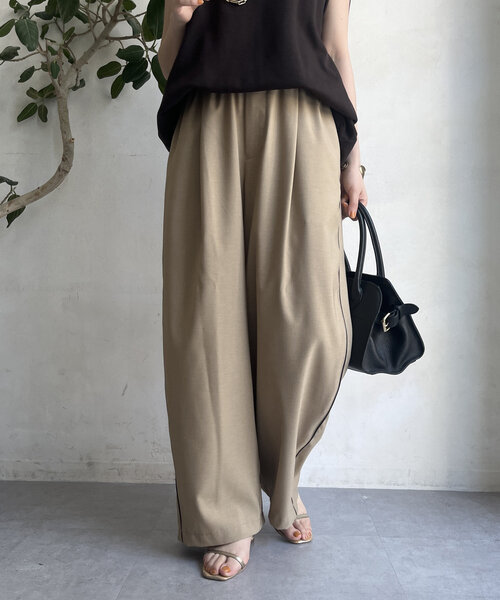 パンツ Chiiiiii12 DouDou パンツ 「WEB限定」サイドラインイージーパンツ レディース