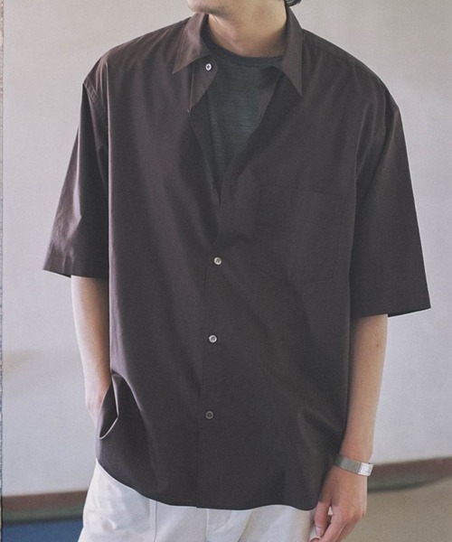 LIDnM シャツ HICOUNT WASHER TWILL H/S メンズ : ZOZOTOWN