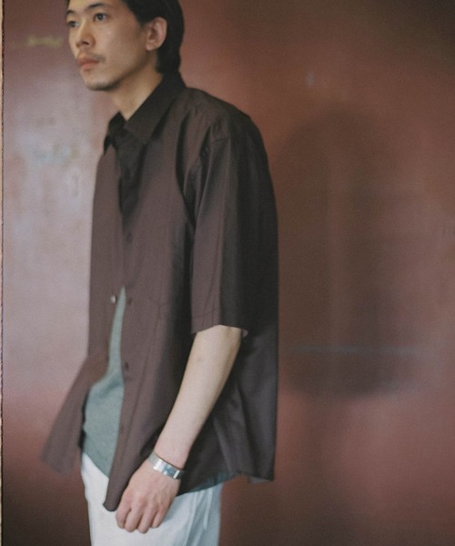 LIDnM シャツ HICOUNT WASHER TWILL H/S メンズ : ZOZOTOWN