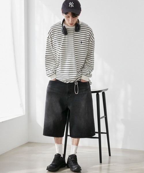 「U.S. POLO ASSN.」 長袖Tシャツ MEDIUM ブラック メンズ