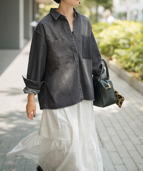 ブラウス シャツ 5 1/2 SOFT DENIM SHIRT レディース