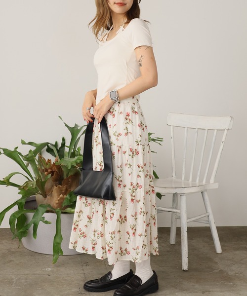 ROOP TOKYO スカート Floral Pattern Tiered Long Skirt / 小花柄