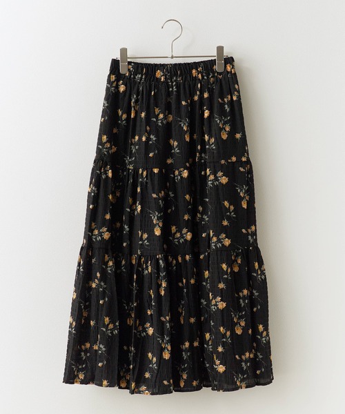 タグ付き　フランシュリッペ ロングスカート 花柄　小鳥　ガーデン　お庭　春　大人 ROOP TOKYO スカート Floral Pattern Tiered Long Skirt / 小花柄