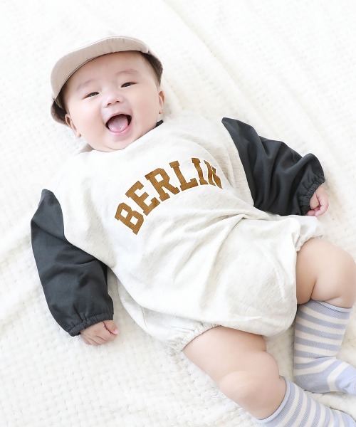 devirock（デビロック） ベビー服 ロンパース 綿100％ バイカラー