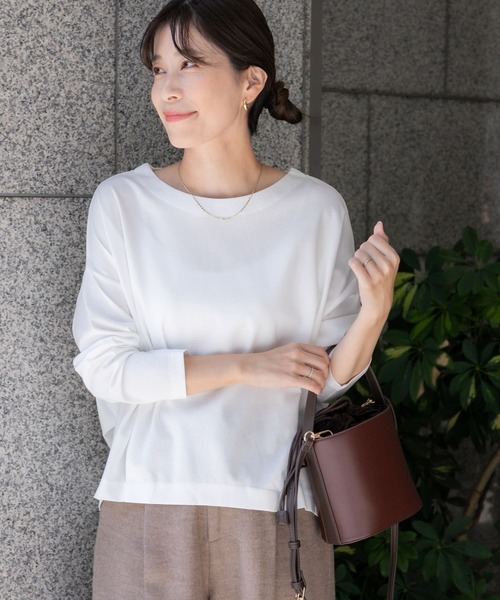 「URBAN RESEARCH DOORS」 長袖カットソー MEDIUM オフホワイト レディース