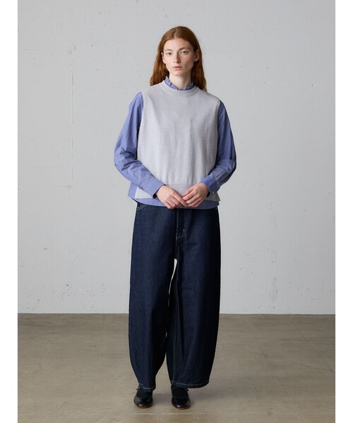 MidiUmi（ミディウミ） ベスト ジレ サイドリボンベスト レディース