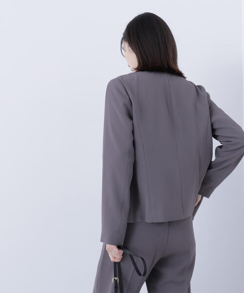 ナチュラルビューティーベーシック　ノーカラーセットアップ　3点　ストレッチ伸縮 NATURAL BEAUTY BASIC（ナチュラルビューティーベーシック