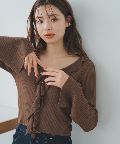 MISCH MASCH（ミッシュマッシュ） カーディガン ラッフルシアー