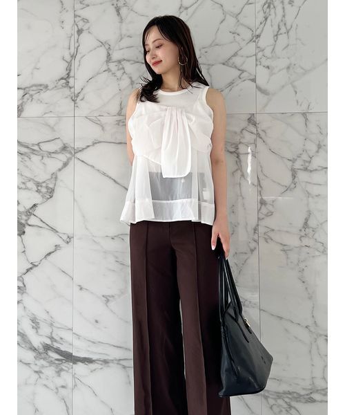 snidel♡袖デザインブラウス SNIDEL（スナイデル） tシャツ デザインブラウスSETノースリカットソー