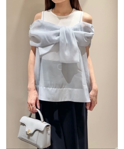 SNIDEL（スナイデル） tシャツ デザインブラウスSETノースリカットソー
