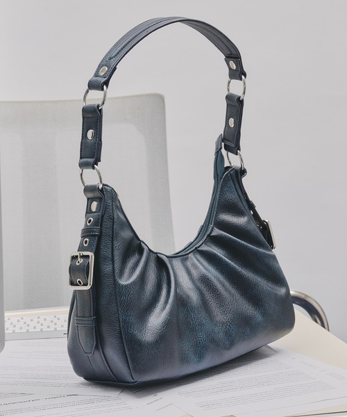 selle glant ハンドバッグ SIDE DESIGN TUCK HALF MOON BAG