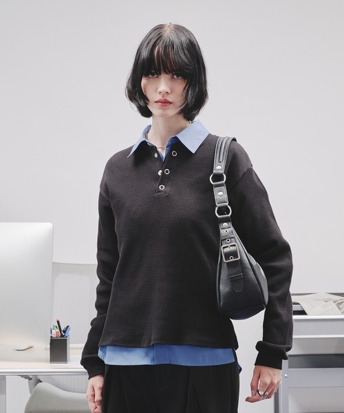 selle glant ハンドバッグ SIDE DESIGN TUCK HALF MOON BAG