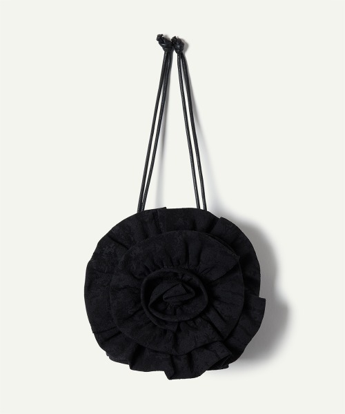 【新品未使用】leinwande ラインヴァンドEggFurCoat ブラック leinwande（ラインヴァンド） ハンドバッグ Pom-pom Jacquard Bag