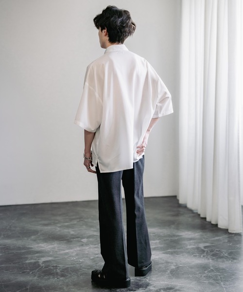 「Rocky Monroe」 7分袖シャツ X-LARGE チャコールグレー メンズ_画像5