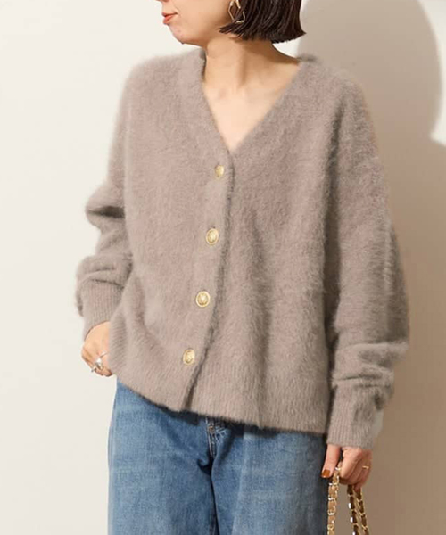 Kanontan 。 L’essage FOX カシミヤ カーディガン journal standard L'essage（ジャーナルスタンダード レサージュ