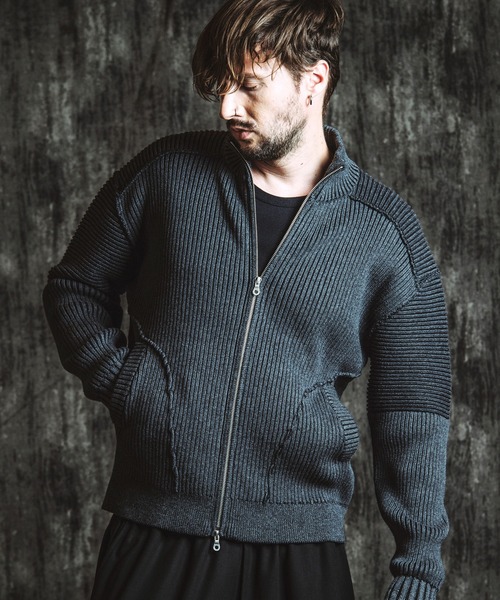 NO ID.（ノーアイディー） セーター ニット 「NO ID.」Bikers Knit Zip