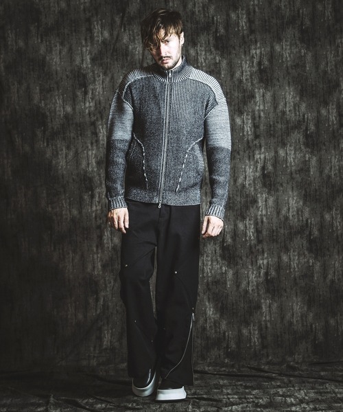 NO ID.（ノーアイディー） セーター ニット 「NO ID.」Bikers Knit Zip