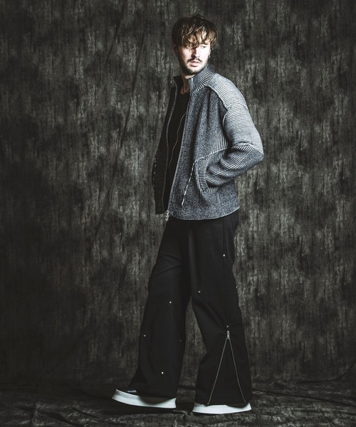 seby 黒 カーディガン メタルジッパー seby 黒 カーディガン メタルジッパー