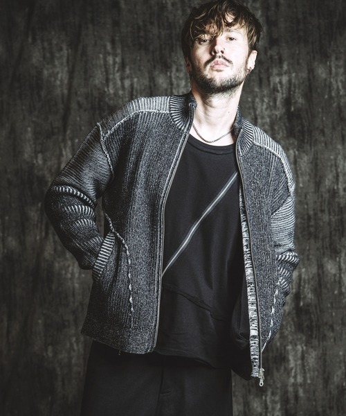 NO ID.（ノーアイディー） セーター ニット 「NO ID.」Bikers Knit Zip