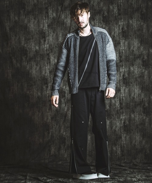 NO ID.（ノーアイディー） セーター ニット 「NO ID.」Bikers Knit Zip