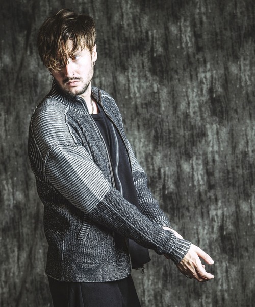 NO ID.（ノーアイディー） セーター ニット 「NO ID.」Bikers Knit Zip