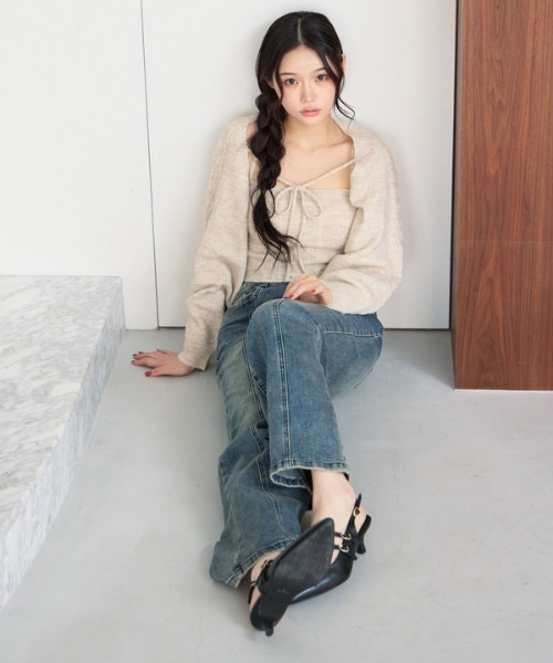 archives（アルシーヴ） アンサンブル ケーブルニットボレロ