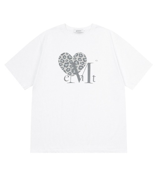 MUCENT（ムセント） tシャツ SIERRA LEOPARD HEART HALF T レディース