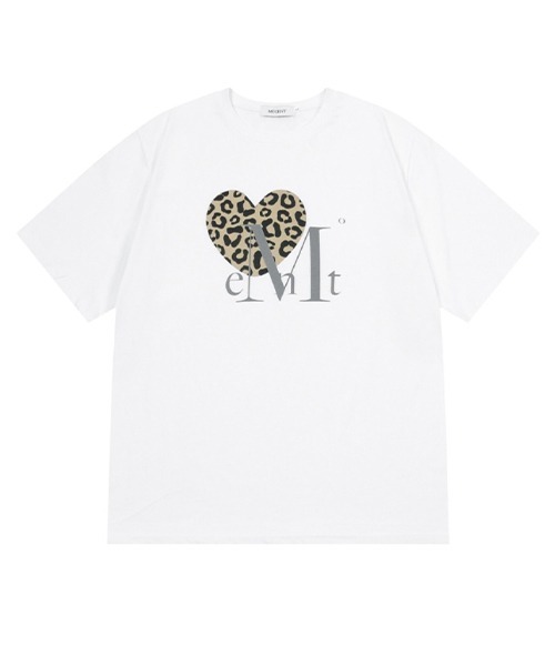 MUCENT（ムセント） tシャツ SIERRA LEOPARD HEART HALF T レディース