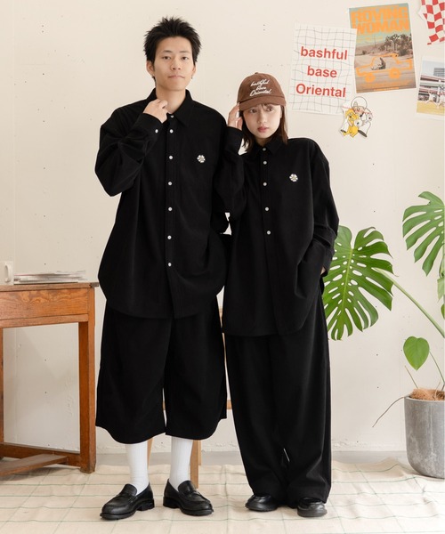 bashful base Oriental ワイドパンツ ハーフパンツ パンツ 短パン