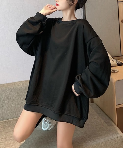 トレーナー スウェット ゆったりオーバーサイズトレーナー レディース