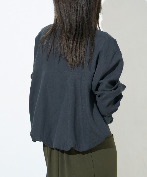 ブラウス シャツ バルーンヘム クロップドシャツ レディース | TRIANGLE PALETTE | 08