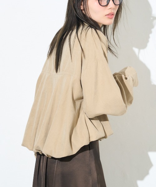 ブラウス シャツ バルーンヘム クロップドシャツ レディース | TRIANGLE PALETTE | 17