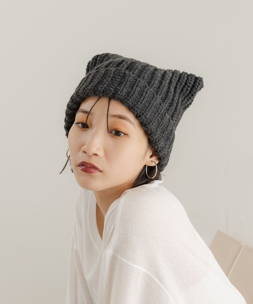 LOWRYS FARM（ローリーズファーム） ニット帽 ニットキャップ ネコミミ