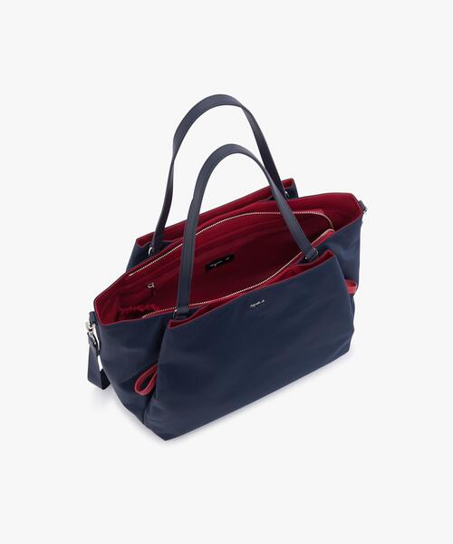 【美品】agnes b. アニエスベー ボストンバッグ 2way ネイビー Agnes b. アニエスベーボストンバッグネイビー