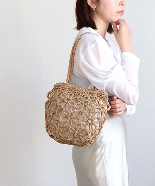 「MIAN 」 かごバッグ FREE ライトグリーン レディース_画像3