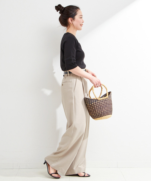 B.C STOCK（ベーセーストック） 7分袖カットソー FREE ライトグリーン