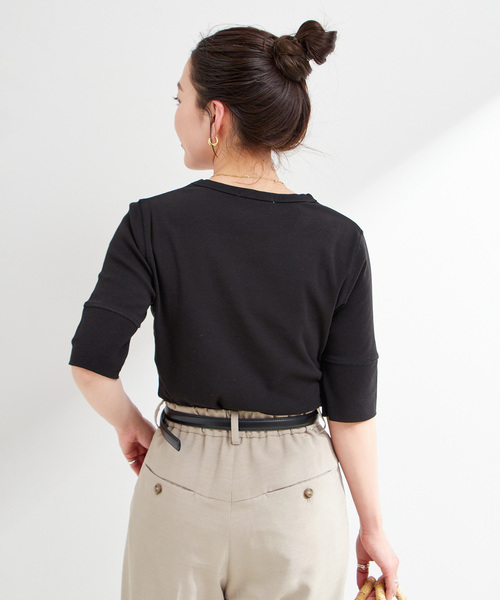 B.C STOCK（ベーセーストック） 7分袖カットソー FREE ライトグリーン