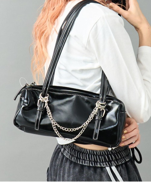 ANAP（アナップ） ハンドバッグ チェーン チャーム ミニ ボストン